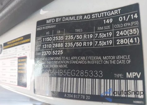 2014 Mercedes-Benz Glk 350 from USA, damaged, VIN WDCGG5HB5EG285333